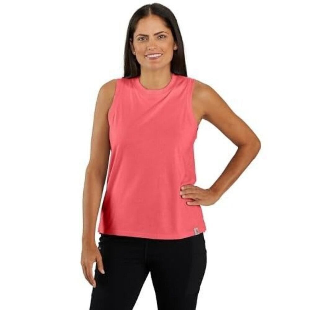 Carhartt Women's Tencel Relaxed Fit Tank Top Pink Salmon TK6176